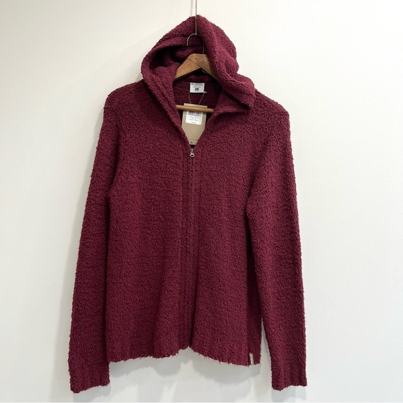 Columbia Jackets & Blazers - Columbia woman’s plush peak hoodie jacket maroon sherpa teddy size XL